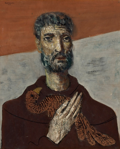 Candido Portinari (Brazilian, 1903-1962), Saint Francis, 1941. Oil on canvas, 73.3 x 62 cm. MASP, Museu de Arte de São Paulo  