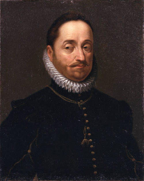 history-of-fashion: 1570-1590 Spanish School - Portrait of a man (Accademia Carrara) 