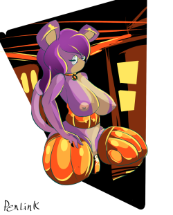 First image for Crappy Draw Day! Rachana the rattata girl in pumkin stockings! Told ya guys I would the Halloween color pallet for something.