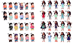 l-a-l-o-u:Fun SU Art Meme: ask your followers to pick a Steven and a Connie and design a Stevonnie outfit based on those!!!