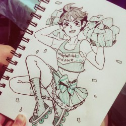 hazeldrop:  We survived AX day three! I was sustained by drawing oikawa and some emergency dayquil. Thanks to everyone who came out so far :)   We still have books, many of the prints and the pouty oikawa charm left! Or just come by and say hi while we