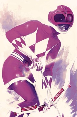 stephanie-hans:  Now that’s a lot of pink :) Power Ranger pink variant cover for Boom studios 