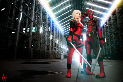cosgeek:  Deadpool and Lady Deadpool Photographed by Andy Wana   Deadpool cosplayed by Wickedm6 Lady Deadpool cosplayed by Black Cat 