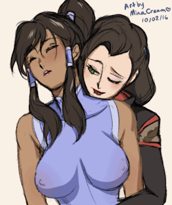 Korrasami! &lt;3 My 2nd attempt at animation. Character interaction! Drawn, colored, and animated in Clip Studio Paint. Support me on Patreon