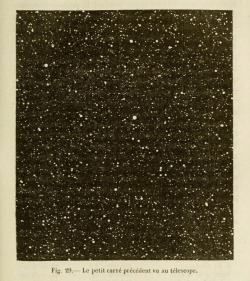  Fig. 29. Le petit carré precédént vue au télescope. Les Merveilles Célestes. 1881. 