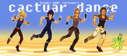 biananas:  Thanks for the 800+ followers !! I’m so happy to share all this with you guys, and I’ll always be thankful for all those notes and reblogs, and of course sweet messages ! ♥ merciHave the FF15 boys doing a silly dance, greatly inspired