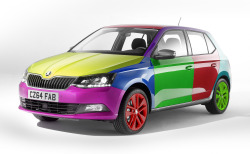 carsthatnevermadeit:  Å koda Shadechangeâ„¢ technology brings a new world of colour to Fabia owners.Â  Multi-panel system allows drivers to change colour on the movePioneering use of new unobtainium micro-coatingSystem controlled via existing touchscreen
