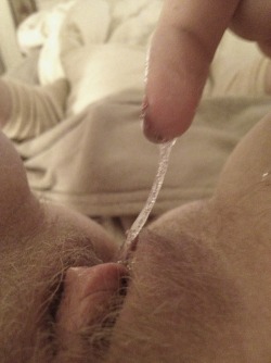 stickyknickers:   naturalblondepubes:  Closeup of blonde pussy with juice. I think its ready.  Oh, it’s ready… it’s definitely ready… 