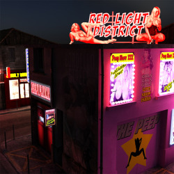 Finally an environment in line with your adult stories. This set of shop fronts dedicated to adult entertainment will allow you to create a red light district neighborhood: Club SM, video club XXX, porn press, swingers club, sex shop, striptease club,