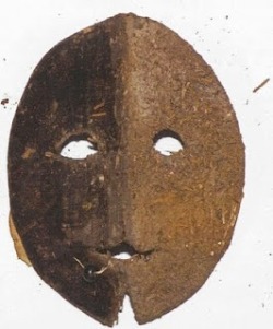 Velvet mask or vizard, worn by Tudor women to protect their fair complexions from the sun.