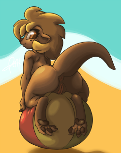 atrylplus:  datpizzacat:  An overdue art trade with the awesome Atryl featuring their OC Beachball (the offical otter version) hope you enjoy it.  I love it, thanks a bunch &lt;3  X: Sexybutt~