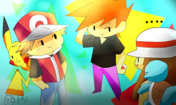 animatormx:frlg trio by AnimatorMXposting old artwork doesent mean my tablet works?