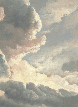 blackisthecanvas:Simon Alexandre-Clement Denis, Study of Clouds with a Sunset near Rome (detail), 1786