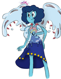 I didn&rsquo;t do too much extra (I shaded, did more coloring detail, and added the extra arm)  from the last post but here it is, the Steven/Lapis fusion, Aquamarine. 