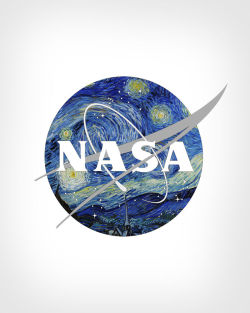 paraparaparadigm:  NASA’s logo reimagined with Vincent Van Gogh’s Starry Night, by Eisen Bernardo. 