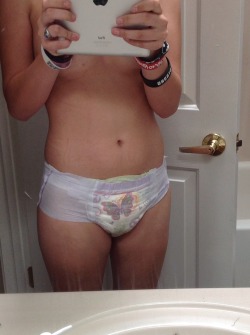 i-need-a-spanking:  Decided to be double diapered today just for more comfort and getting ready for the day :)