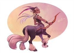 mariposa-nocturna:  Here is my second drawing for the monster girl challenge! A centaur! :3Harpyfollow me on facebook follow me on instagram follow me on twitter follow me on deviantart 