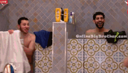 bigbrotherspoilers:  Other Camera of Phil chasing Dallas before putting on his towel  