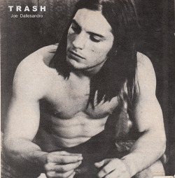 jockohomo:  Joe Dallesandro in Andy Warhol’s Trash, 1970. 