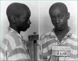 monochorus1:  youurlove:  Junius Stinney was the youngest person in America to be executed on death row in 1944 at age 14. He was quickly accused by the (white police) of ‘killing’ two little (white girls) with lack of evidence. His conviction and
