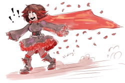 dashingicecream:  IDEK….. team RWBY on a mission in the emerald forest….. a steep hill comes up…. ruby plunges first bc shes too excite… yang freaks out thinking ruby’s gonna get hurt…. slides down after her…. regrets decision immediately…
