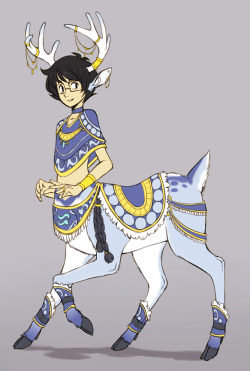kyuutier: zilleniose:  deertaur prince John with his royal attire, commoner clothes, and buck nekkid (which is just regarded as casual when it’s warm out) blue is a natural deer color what are you even talking about   @mangret u missed the best one.