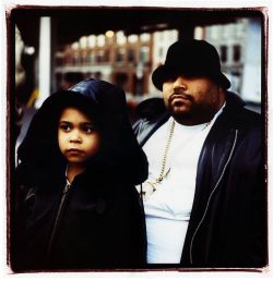 chezbippyrecords:    Big Punisher and son at the South Street Seaport, New York,By Estevan Oriol