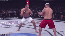 fightersandstuff:  Junior dos Santos vs Mark Hunt UFC 160 Nice punch and nice spining kick. Junior dos Santos is a beast.  (don’t remove caption or source)