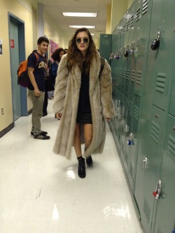 peachbliss:  neonreef:  oasyys:  ashleystudios:  laurenslook:  kiras-closet:  expiry:  this is soo good  Everyone laughing at her is basic bye  She is a fashion hero.  What an inspiration  s  me  me at school   That jacket is epic
