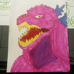 Hahaha, awesome fun. My daughter colored this Godzilla that i drew fast for our drawing party.