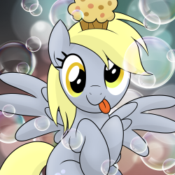 chromaticequines:  Derpy Bubbles by drawponies  HNNNG