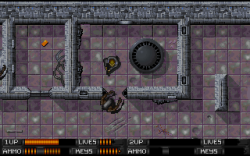dos-ist-gut:  Alien Breed (Team17 Software Limited, 1993) This top down science fiction shooter sees you battling your way through hordes of Alien like beasts, finding keys and completing various tasks in order to clear the base of enemies. You’ll learn