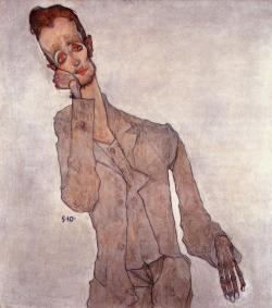 Egon Schiele (Tulln an der Danau 1890 - Vienna 1918); Portrait of the painter Karl Zakovsek, 1910; oil, tempera and charcoal on canvas; New York, private collection