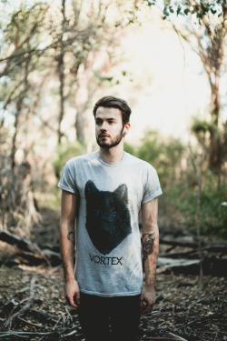 vortexclothing:  vortexclothing: Daniel Maitland for Vortex Clothing  T shirt restocked! now online! http://vortexclothing.bigcartel.com/product/vortex-shadow-wolf-tee-grey