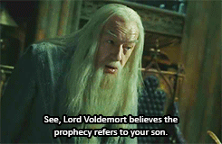 samwinchesters:  Professor Dumbledore tells James and Lily Potter about the Prophecy 
