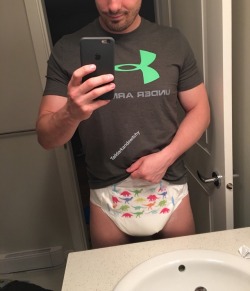 talldarkandswitchy: A little throwback to when Rearz had these super cute Dinosaur Printed Diapers.