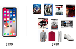 essence-of-armbarring:  essence-of-armbarring: sure you can buy an iphone x but for less than that you can buy every mainline Yakuza game and play them while dressed as Kiryu (x) 