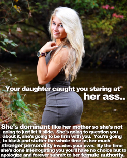 humiliationism:  Your daughter caught you staring…