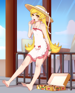 Best girl Shinobu Oshino commission for one of my favs @blood-and-pastry !  Full image here