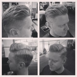 imonkeyaround:  My bro dropped in yesterday for a smarten up #bald #fade #razor #parting #slick #barber #barberfam #barberlife #gent #mens #mensfashion #manofwar #wigsandwarpaint #wahl #andis #americancrew #trim #trends #texture #layrite @barberbeaumont