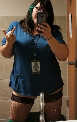 hellooonurses:  Wore my thigh highs to work just for funsies.  Thank you angelprincess91 for the submission.