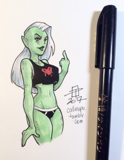 callmepo:  Tiny doodle of Lord Dominator.  Markers…fun!