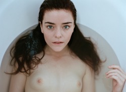 creativerehab:  Kayla in the tub #2. Lo-res 120 film scan. 