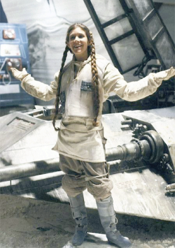 sithbastila: Carrie Fisher behind the scenes of The Empire Strikes Back