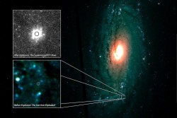 utcjonesobservatory:  Before and After Supernova A team of researchers including Carnegie’s Mansi Kasliwal and John Mulchaey used a novel astronomical survey software system—the intermediate Palomar Transient Factory (iPTF)—to link a new stripped-envelope
