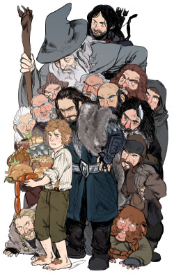 reapersun:  i just really needed to draw some hobbit fanart okay these fucking dwarves man 
