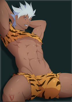 gasaiv:    A commission done for a patron , I had fun experimenting with drawing tiger stripes, Idk I still need some practice with patterns XDPatreon    Deviantart    Facebook    Pixiv