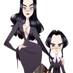 I was so excited to do this one!! Ladies N•108 MORTICIA and WEDNESDAY ADDAMS 