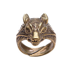 lesstalkmoreillustration:  Handcrafted Fenrir Wolf Head Ring By RuyaN On Etsy   *More Things &amp; Stuff    