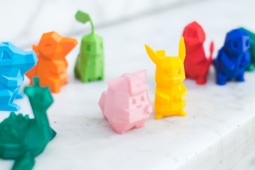 pxlbyte:    Gotta catch’em all! 3D Printed Pokémon While we’re all busy soaking in the nostalgia of Red, Blue, and Yellow. Digital artist Agustin Flowalistik has created these 3D printed Pokemon miniatures.  You can order them from 3D Hubs, or